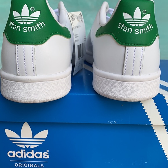 ADIDAS STAN SMITH MENS FTWWHT/FTWWHT/GREEN - Picture 14 of 16